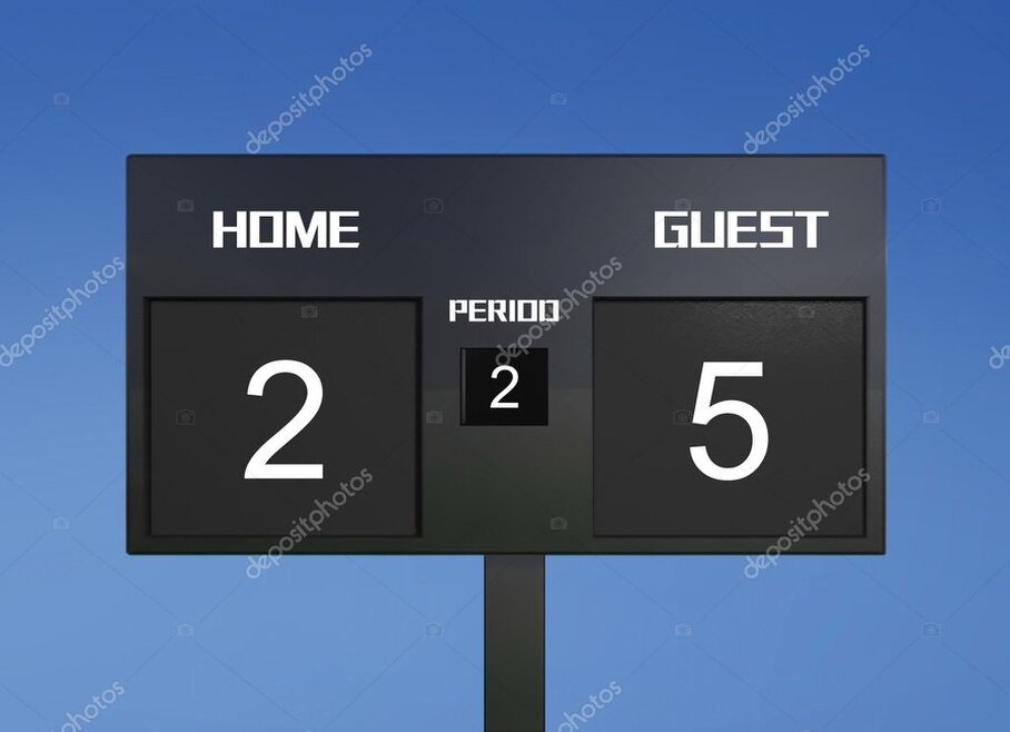 Visuel digital présentant les résultats d’une équipe sportive